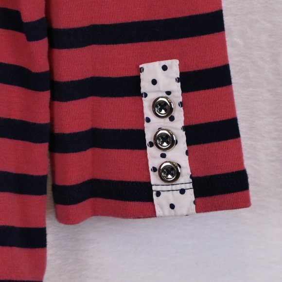 Rafaella Weekend Women's SZ MP Scoop Neck Striped  3/4 Sleeve Top - Picture 5 of 5